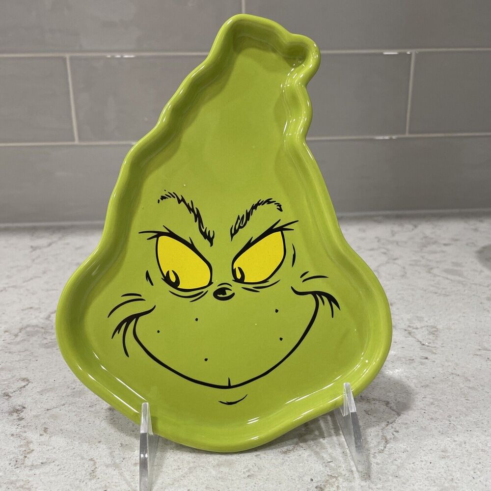 NEW 2024 The Grinch Face Shaped SPOON REST 6x8" Christmas